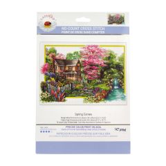 **-Ladybird Designs No Count Cross Stitch Kit-** Spring Comes Printed 14cnt Aida 59x40cm ##-Ladybird Designs MC740-058-##