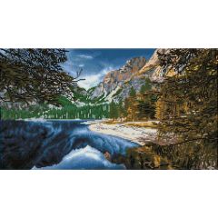 **-Simply Dotz Braies Lake Dolomites Italy 40 x 72cm-** ##-Simply Dotz SD10-402-##