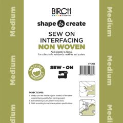 **-Shape To Create I/Facing Non Woven Sew On Medium 90cm X 50mt-** White ##-Birch Creative STC011-##