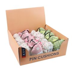 **-S.E.W. Pin Cushion Counter Box 20pcs 10 X Pumpkin 10 X Mice Assorted Fabric I-** ##-Sew SW4274-##